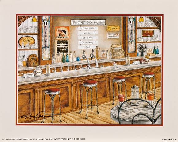Main Street Soda Fountain - Prints